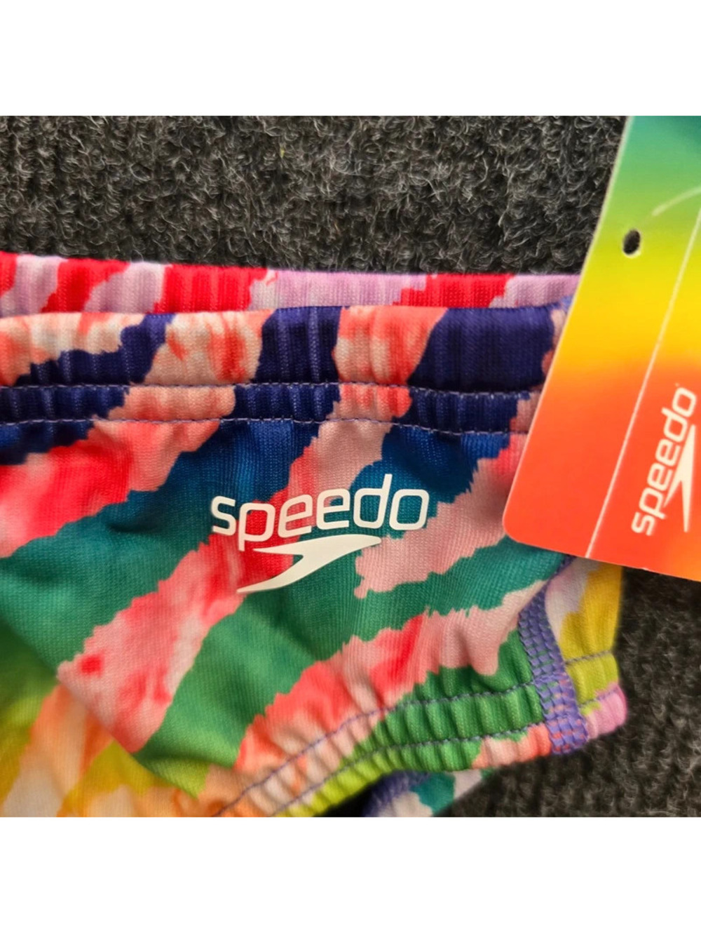 Speedo Pride Swim Brief Mens 28 NWT Animal Fever Eco Endurance Rainbow Swimsuit